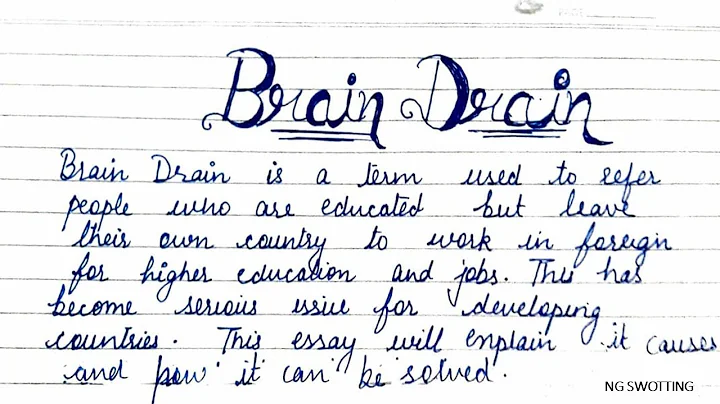 Brain drain essay #Brain drain #causes effects and solutions of brain drain #problem of brain drain