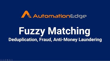 AutomationEdge RPA Bot for Fuzzy Matching