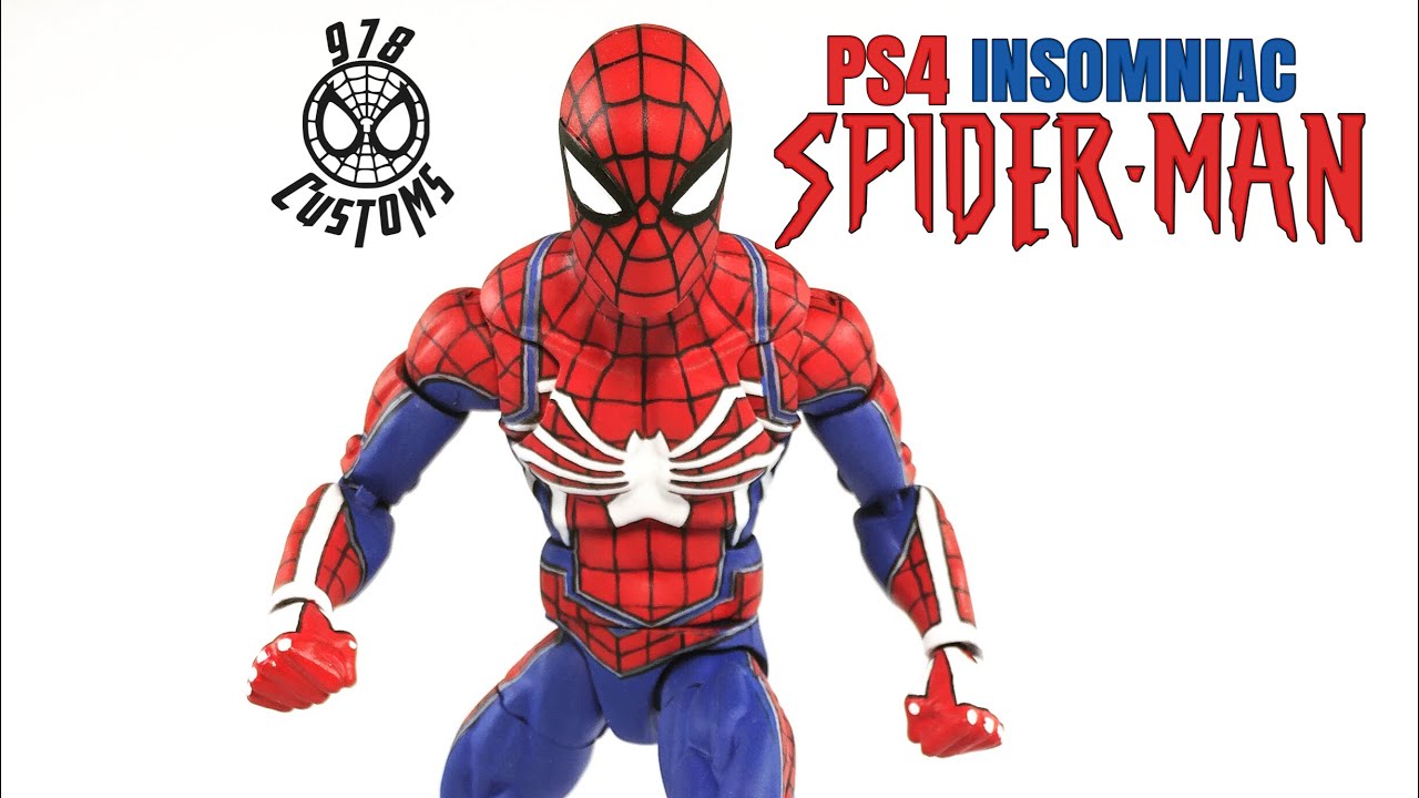 PS4 Spider-Man Custom Marvel Legends Spider-Man 6” action figure review -  YouTube