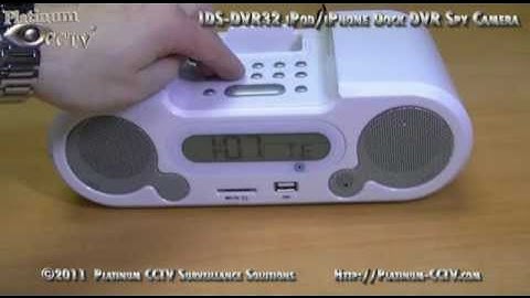 Setting the Clock - IDS-DVR32 iPhone/iPod Dock Hidden Spy Camera