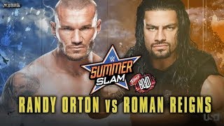 Roman Reigns  vs  Randy Orton | Summerslam 2014 | first single block buster  match for Roman Reigns