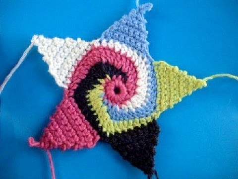 как связать крючком звезду схема