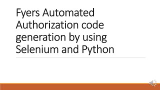 New Updated 4 PIN - Automatically Generate Access token in Fyers Python API