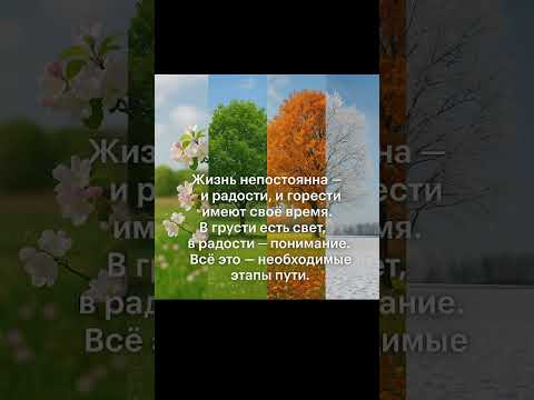 Жизнь непостоянна — и радости, и горести имеют своё время.