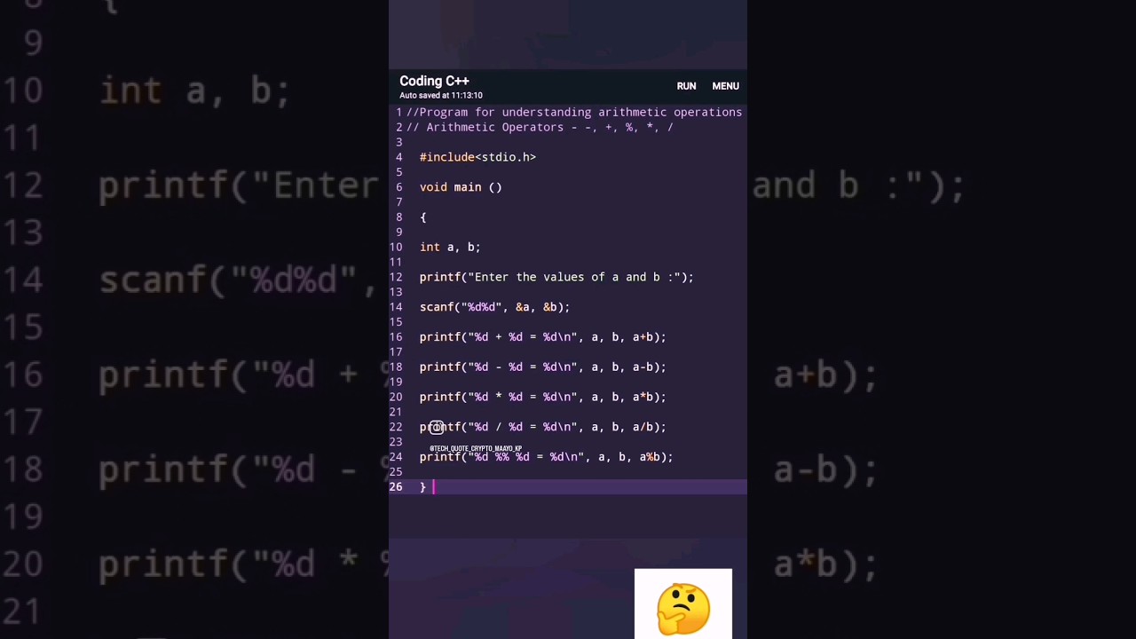 Program For Understanding Arithmetic Operations In C Arithmetic Program For Understanding Arithmetic Operations In C Arithmetic