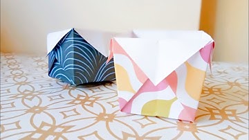 ORIGAMI: HOW TO MAKE ORIGAMI PAPER BIN/BOX