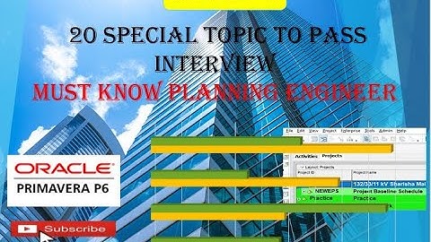 3. Content for Project Planning I Primavera Tutorial I Project Management I Primavera p6