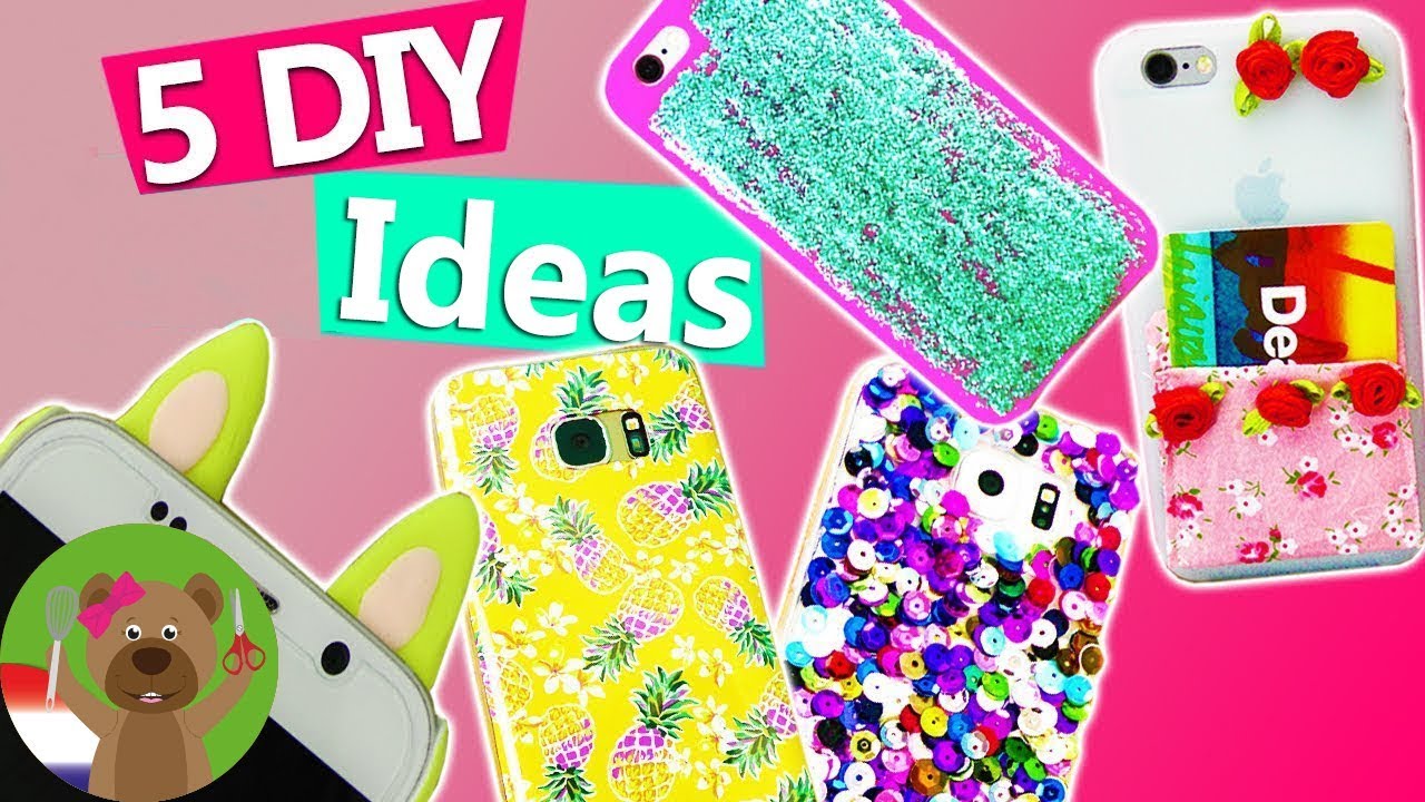 Afstotend doorgaan Ruimteschip 5 EASY DIY TELEFOONHOESJES zelf maken | Makkelijk telefoonhoesjes maken |  Cadeau-idee - YouTube