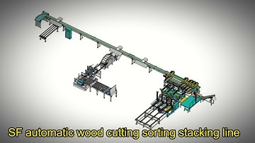 SF automatic wood cutting sorting stacking line