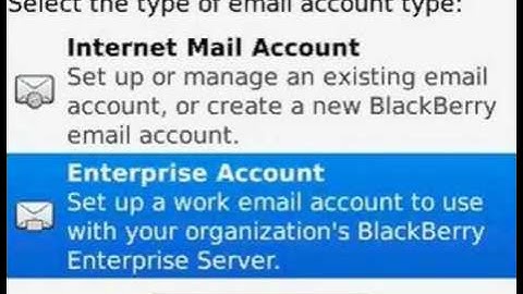 BlackBerry 9780 Bold, Email set up