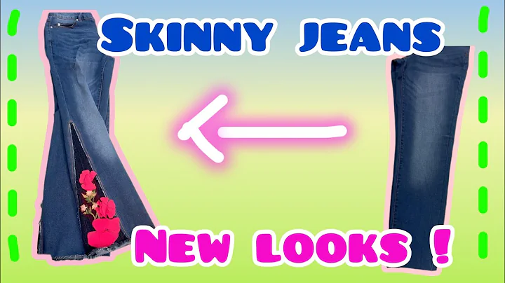 Turning Skinny Jeans Into Flare Jeans w/ decor! | DIY By Ritzy |