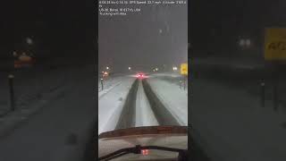 When does it end, I hate snow #18wheeler #cruising #truck #dark #80000