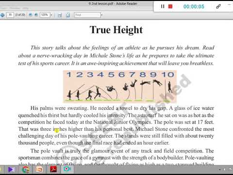 True Height - 9th class - english - with Telugu explanation 