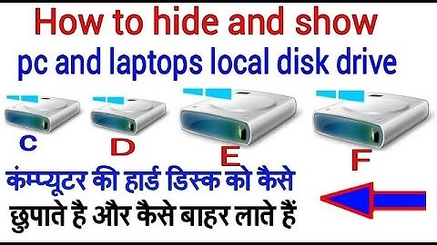 how to hide and show local disk drives in my computer and laptops hindi urdu video official shahrukh