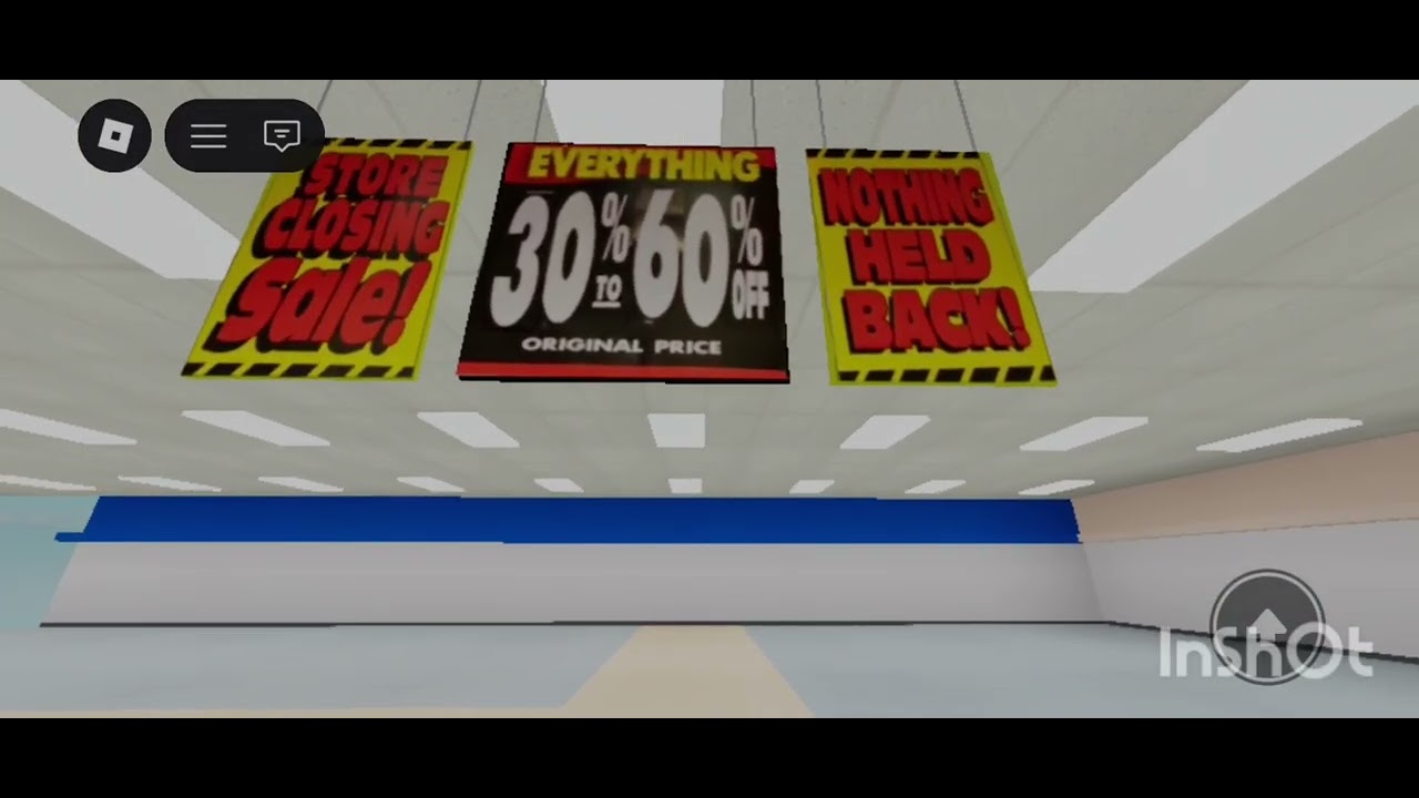 Roblox, riding the elevators at the shopping mall, going to the Sears store to ride the elevator