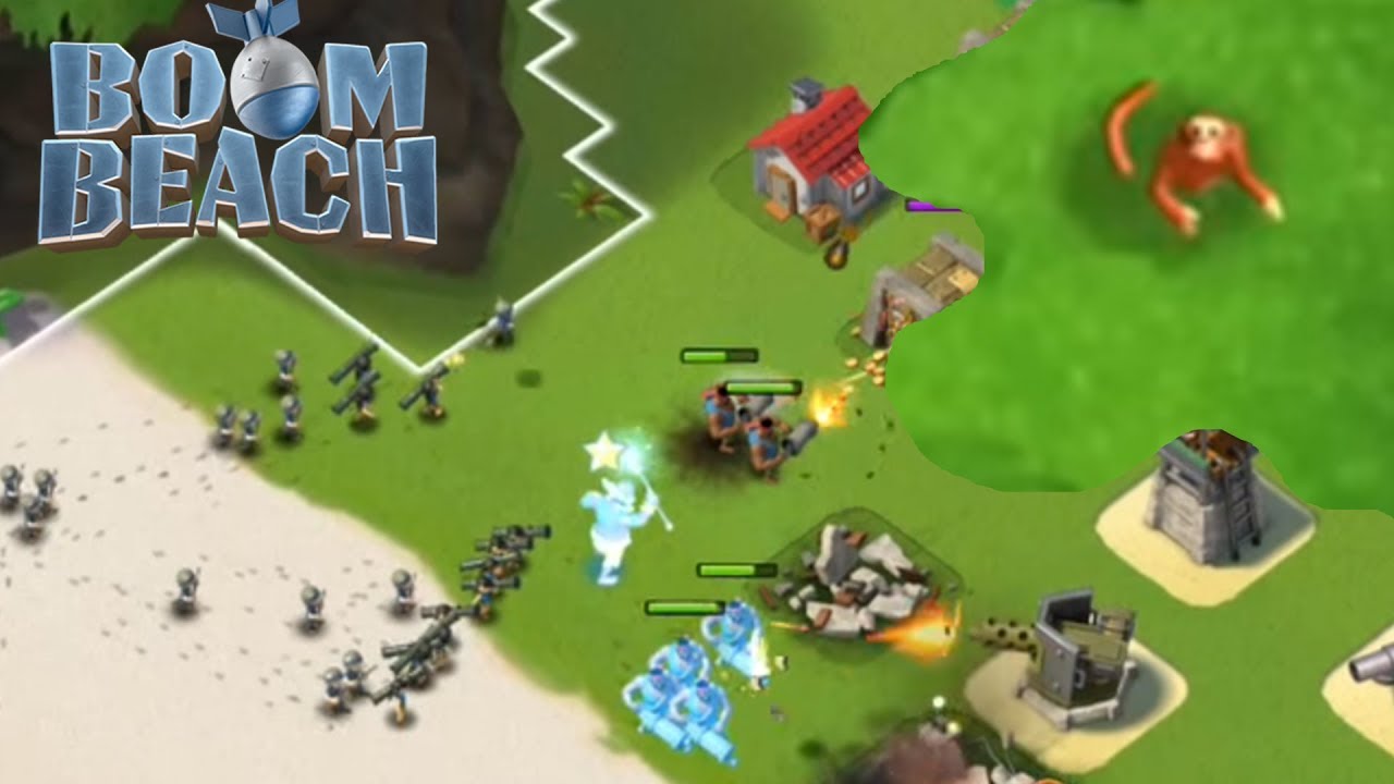 Boom Beach - Обезьяны на деревьях))) Штурмую 29 уровень база Артема) и Pierrot