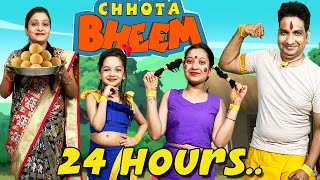 24 часа жить как Чхота Бхим и Чутки в реальной жизни *самый смешной вызов*🤣🤣 | милые сестры