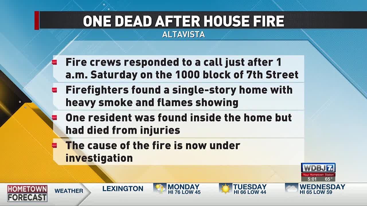 One Dead After Altavista House Fire - YouTube