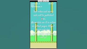 Flappy bird game with AI using JS on github pages