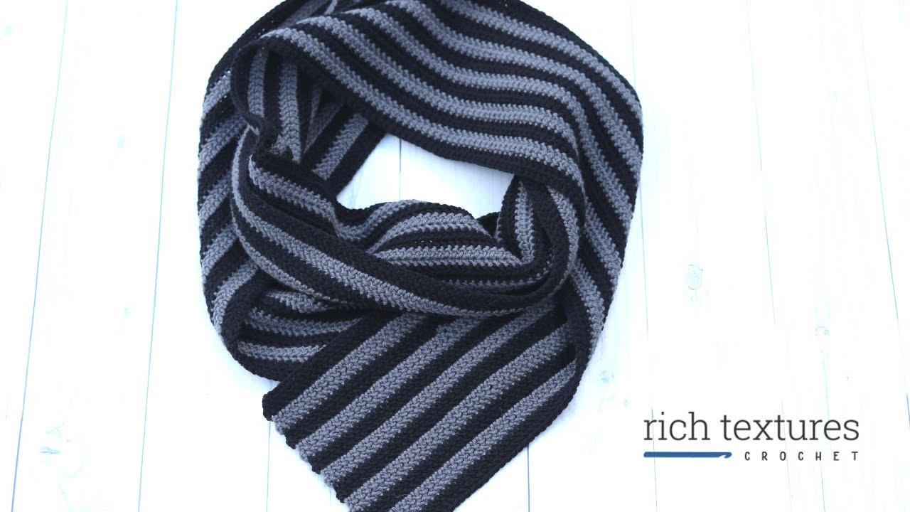 crochet mens scarf youtube