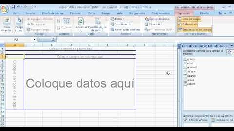 Tablas dinámicas en Excel 2007