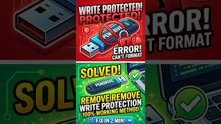 "Remove Write Protection from USB in 1 Minute ! PenDrive Write Protect हटाना सीखें! (100% Working)