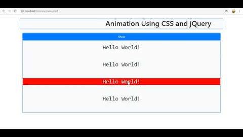 Animation using CSS and jquery Tutorial #1