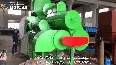 3 barrel PET Bottle label removing machine for 2000-2500kg/hr capacity