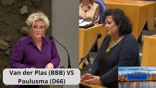 Van der Plas (BBB) VS Paulusma: "U JUICHT om de DOOD, om anderen weg te zetten als conservatief!"