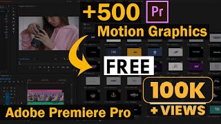 FREE  500-Motion Graphics Templates (Essential Graphics) Use adobe premiere pro