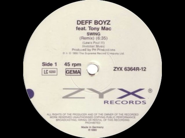 The Deff Boyz Ft Tony Mac - Swing (Classic Disco 1990 - Remix) HQ audio class=
