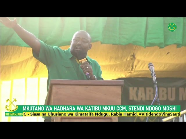 MKUTANO WA HADHARA WA KATIBU MKUU WA CCM,  BALOZI DKT. EMMANUEL JOHN NCHIMBI, STENDI NDOGO MOSHI … class=