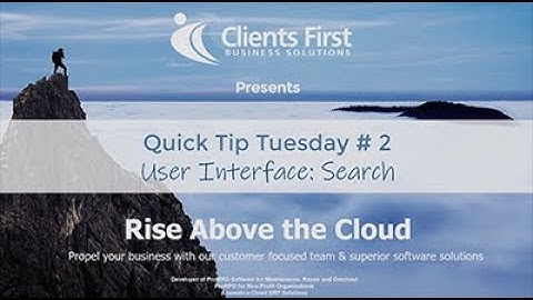 Acumatica Cloud ERP Tip 2:  User Interface Search
