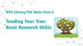 FamilySearch Basics Series (for LDS) 4: Basic Research Skills  Kathryn Grant (28 Apr 2024)