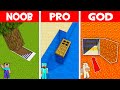 Minecraft NOOB vs PRO vs GOD: THE MOST HIDDEN BASE BATTLE! NOOB FOUND SECRET BASE! (Animation)