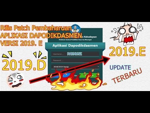 Terbaru - Rilis Update Patch DAPODIK 2019.D KE VERSI DAPODIK 2019.E