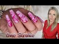 How to paint flowers on nails. Simple one stroke nail art with acrylic paints for beginners