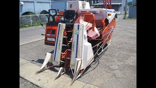 クボタ コンバイン スカイロードG1 RX145Akw 動作時の様子 - YouTube