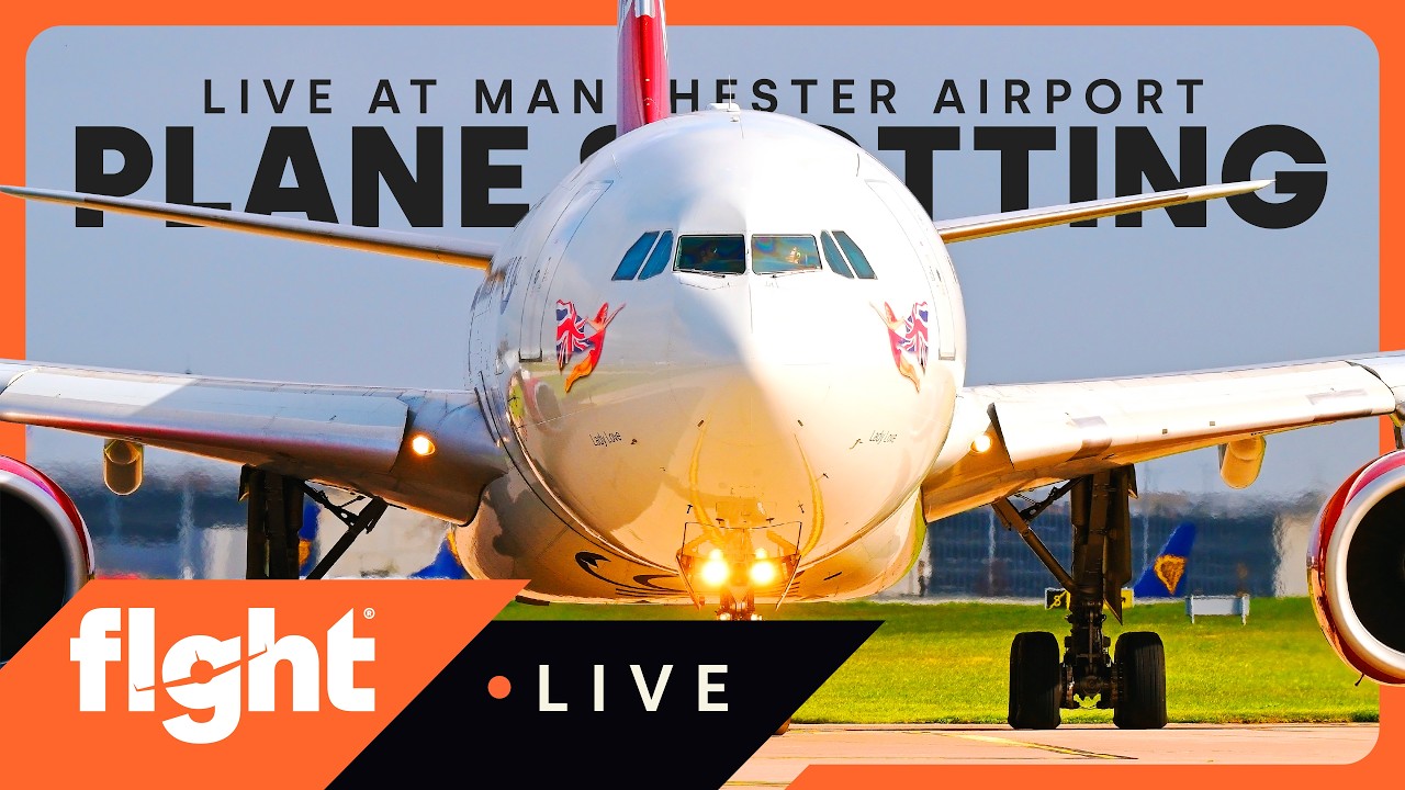 Extreme close-up departures & Saturday heavies 🧡 Manchester Airport LIVE