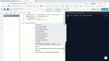 Create Python code in repl it