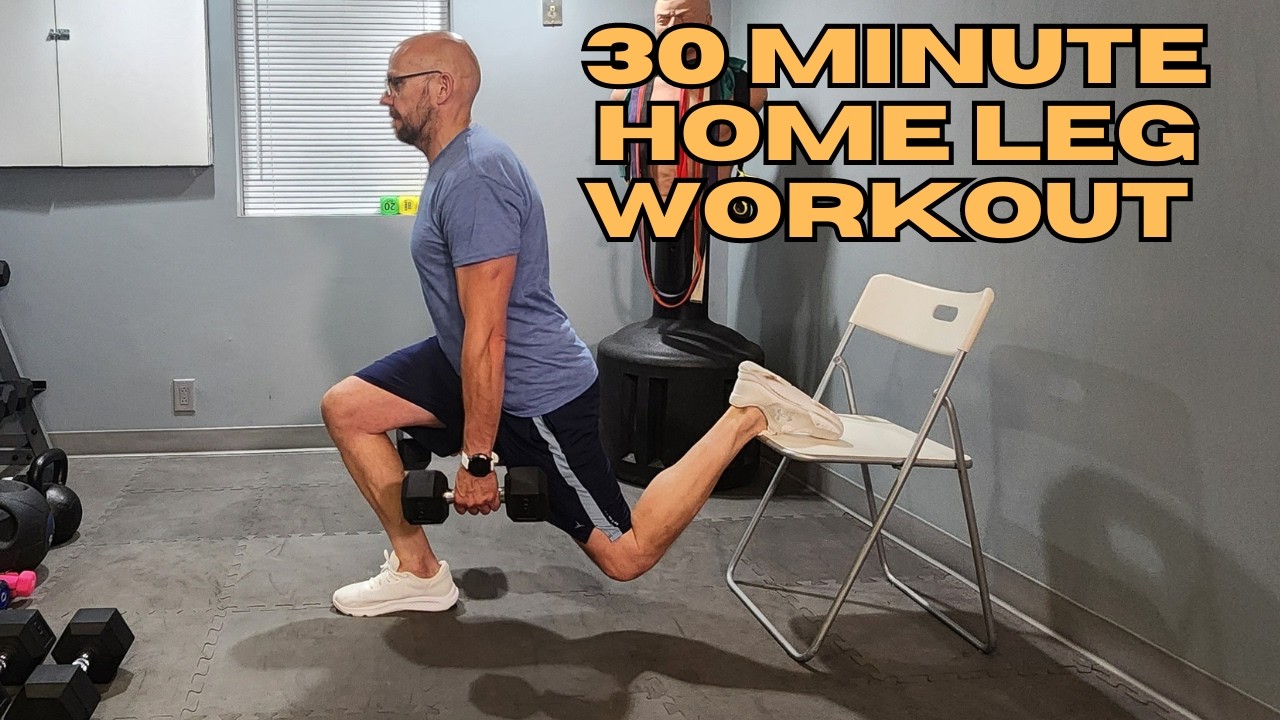 30 Minute Dumbbell Home Leg Workout Full Follow Along For Adults Over ...