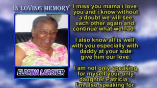Eldrina Larcher memorial
