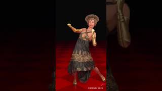 Charleston Dancer in Elegant Dress | Dancer #5 | C4D cloth simulation | HDR | #Shorts