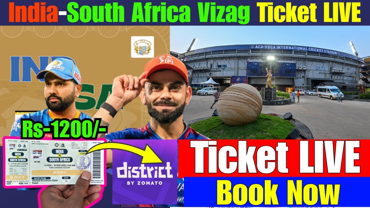 Vizag 3rd ODI Ticket Online LIVE Book Now from District.How to book 3rd ...