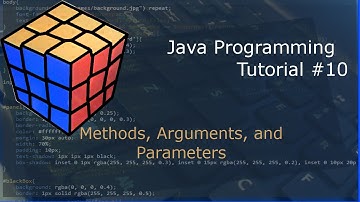 Java Programming Tutorial 10 - Methods, Parameters and Arguments