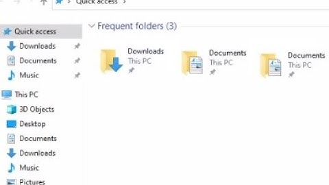Frequent folders quick access instructions