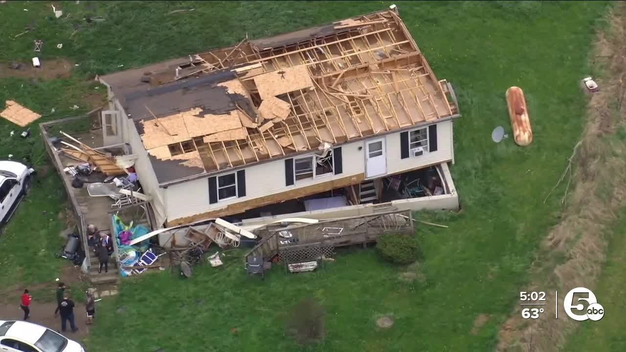 Homes damaged, roadways closed after tornado touches down in Portage ...