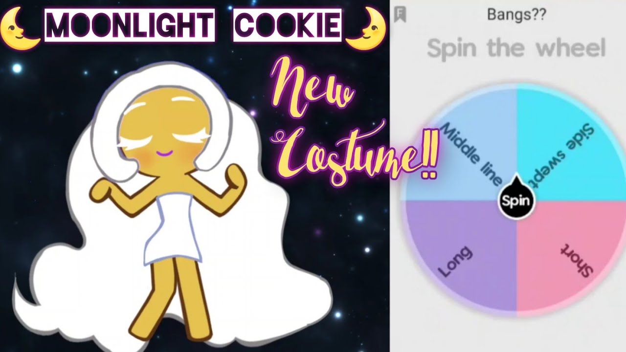 Cookie run kingdom | drawing Moonlight cookie new costume by spin wheel ...