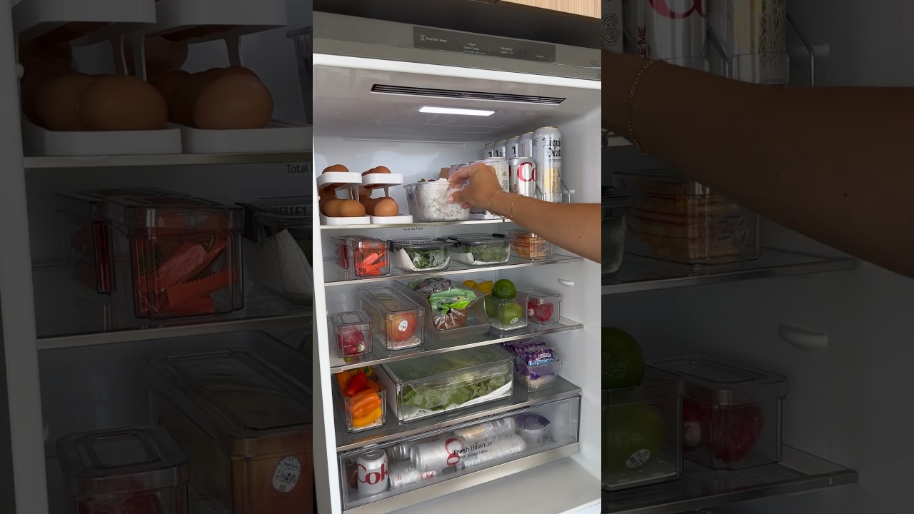 *SATISFYING* FRIDGE RESTOCK! #asmr #satisfying #fridge #restock #fridgerestock #amazonstorefront