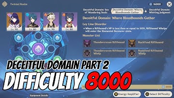 Raiden National Team vs Deceitful Domain: Where Bloodhounds Gather Difficulty 8000 | Genshin Impact